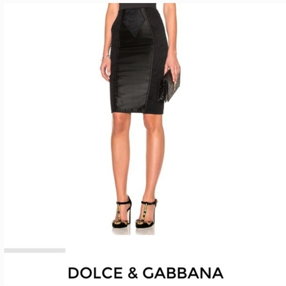 Dolce And Gabana Black Pencil Skirt Size 40